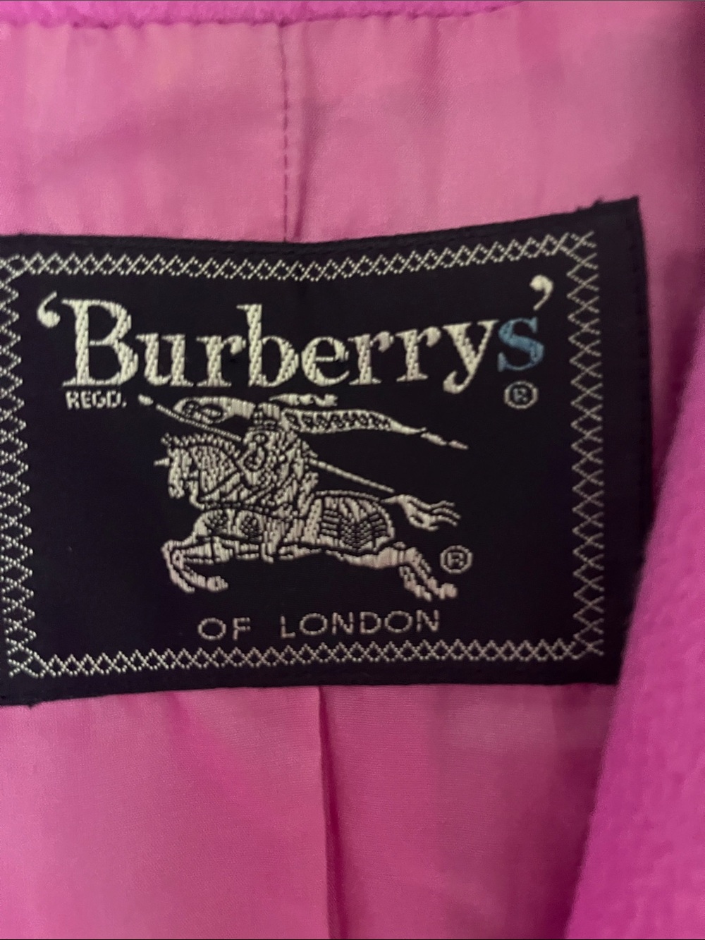 Vintage Burberrys’ Fuchsia Pink Angora Wool Blazer Size 10 Made in USA - Picture 2 of 12